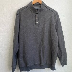 Hathaway Men’s Mock Neck gray sweater